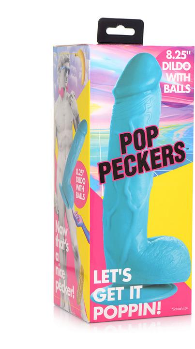 Produktbild Pop Peckers Poppin Dildo 20 cm - Blue