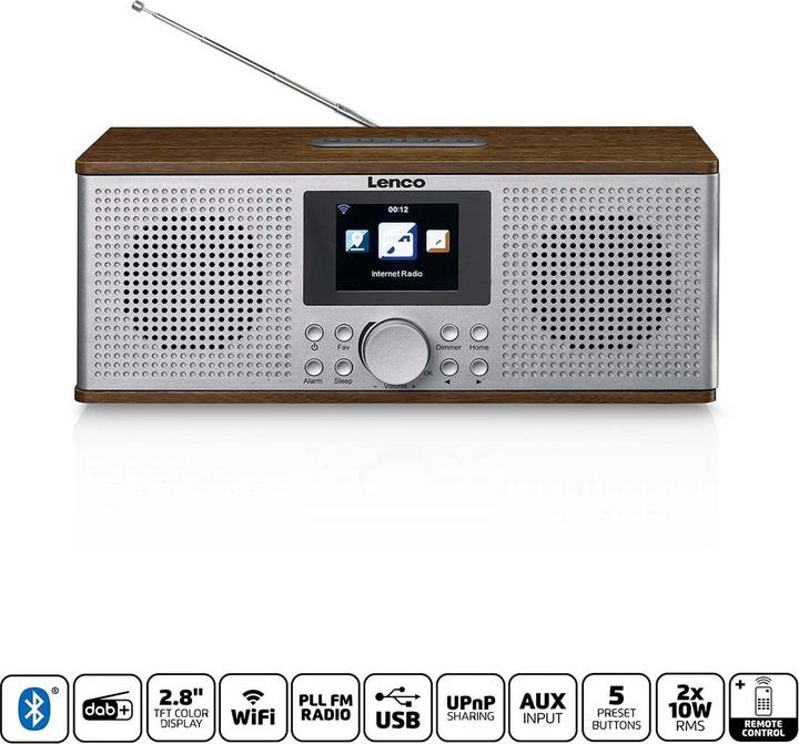 Produktbild Lenco DIR-170 (DAB+, Internetradio, Bluetooth)