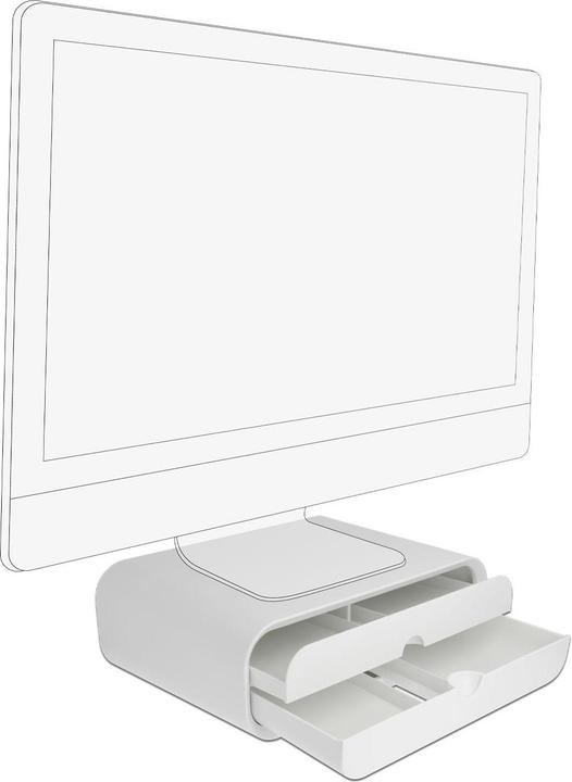 Produktbild Delock 18325 Flachbildschirm-Tischhalterung Freistehend Weiss