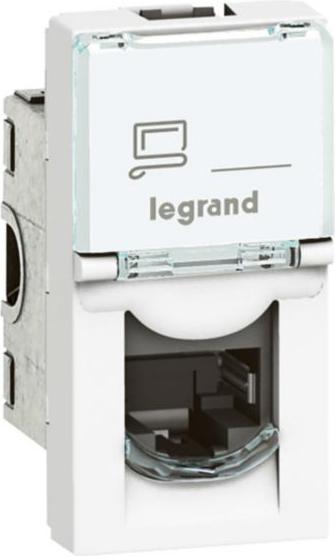 Actual product image Legrand MOSAIC computer blister card RJ45 cat.6 STP (076563) (UTP, CAT6)