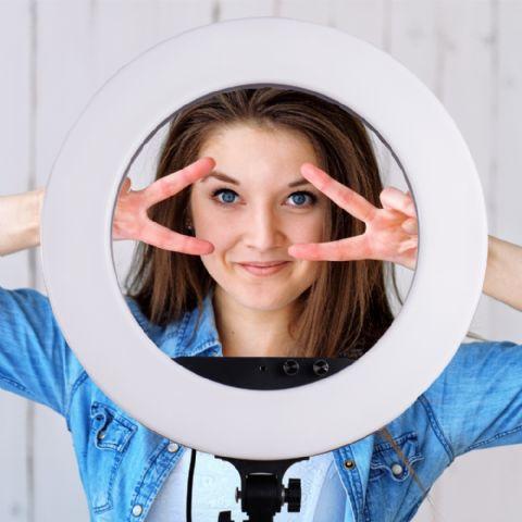 Productafbeelding Studioking LED Ring Lamp Set LED-480ASK op 230V (Ringlicht)