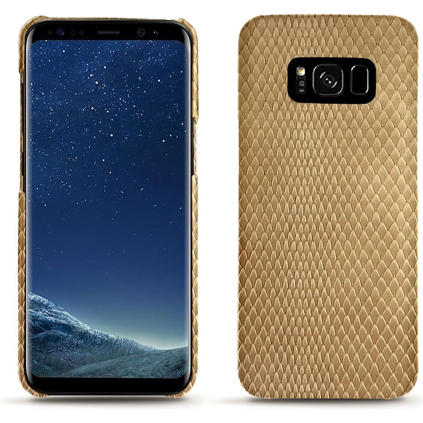 Noreve Lederschutzhülle (Samsung Galaxy S8+), Smartphone Hülle, Beige
