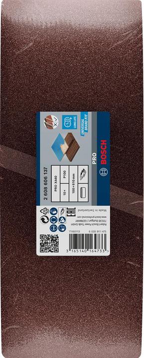Image du produit Bosch Professional Zubehör PRO X440 bande abrasive, 100 x 610 mm, G100 (100)