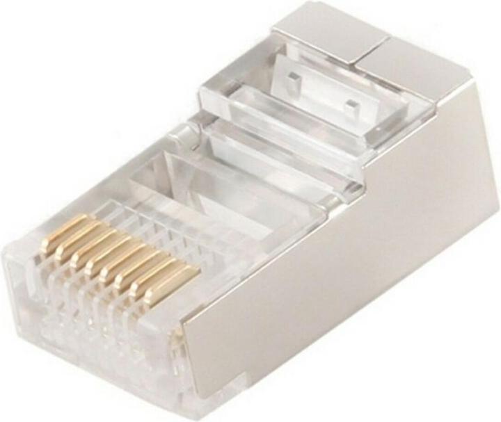 Gembird PLUG5SP/50 Shielded modular plug 30u auksinis plated, 50 pcs, solid and stranded