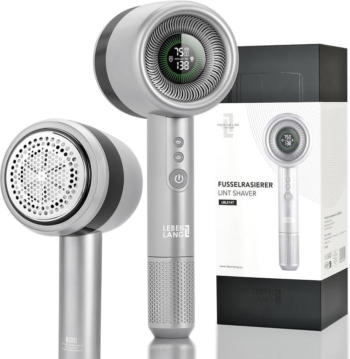 Lebenlang Elektrischer Fusselrasierer mit LED-Display