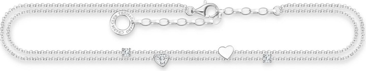 Actual product image Thomas Sabo Anklet with Hearts and White Stones Silver (925 silver, 22 cm)