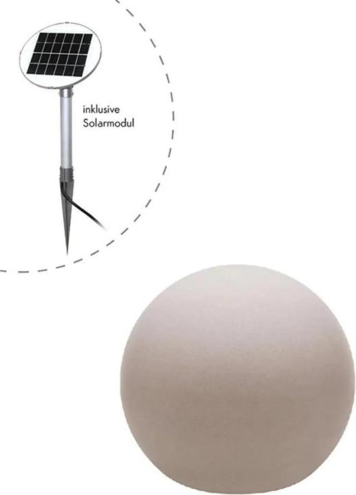 Actual product image 8 seasons design Decoration lamp SOLAR Shining Globe 40 cm, Sand (410 lm, E27, IP44)