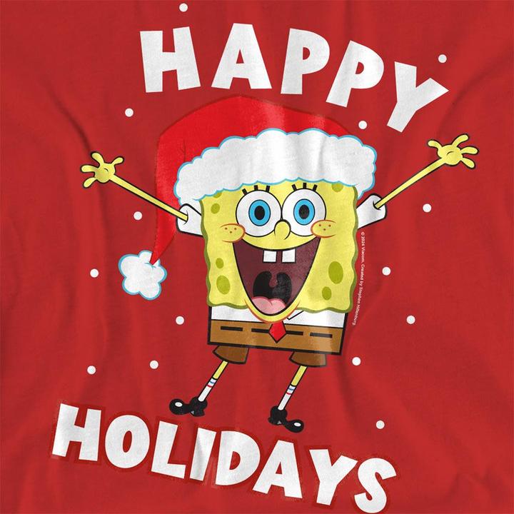 Produktbild Spongebob Squarepants Happy Holidays TShirt weihnachtliches Design (S)