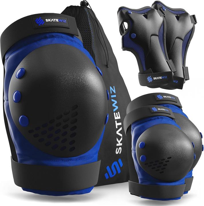 Image du produit Skatewiz Protections de patin (M, L, Protège-poignets, Genouillère, Coudes, 6 pièces)