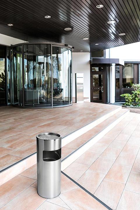 Image du produit Durable Cendrier sur pied en acier inoxydable avec tamis (17 l)