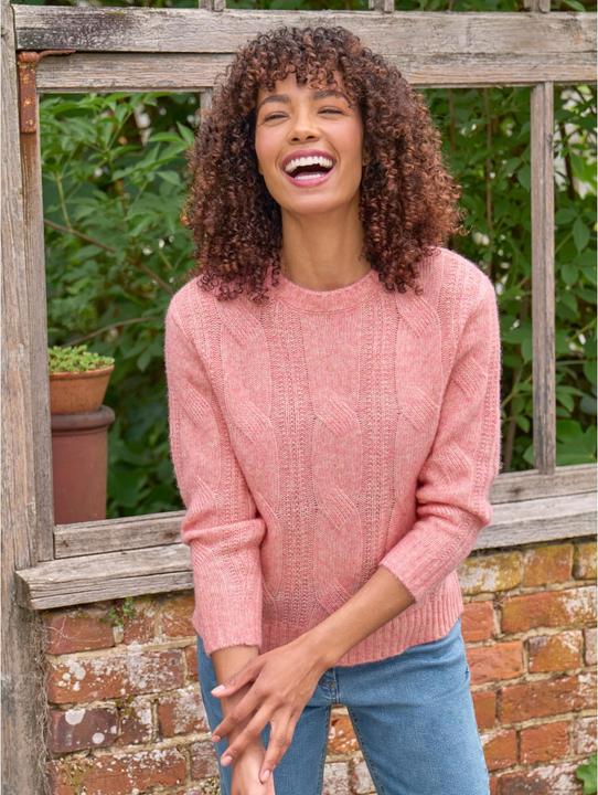 Produktbild Woolovers Pullover Rundhalsausschnitt Mit Zopfmuster (L)