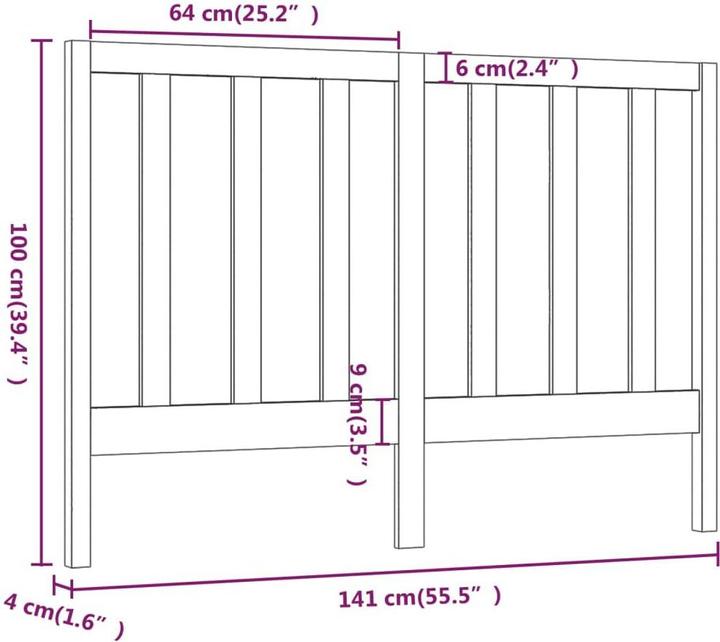 Actual product image VidaXL Lambertine (141 x 4 x 100 cm)
