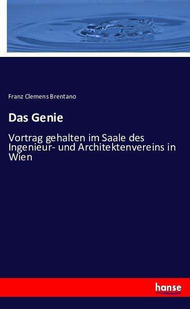 Produktbild Das Genie (Deutsch, Franz Clemens Brentano, 2016)