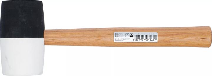 Produktbild BGS Gummihammer | Hickory-Stiel | schwarz-weisser Kopf | Ø 63 mm | 840 g (840 g)