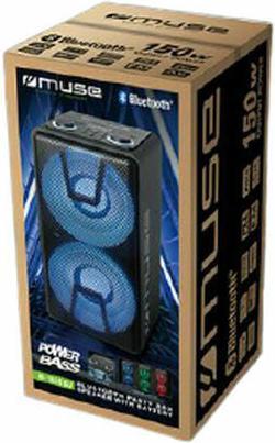 Actual product image Muse M-1805 DJ portable speaker Stereo portable speaker Black (Rechargeable battery operated, Electrical connection)