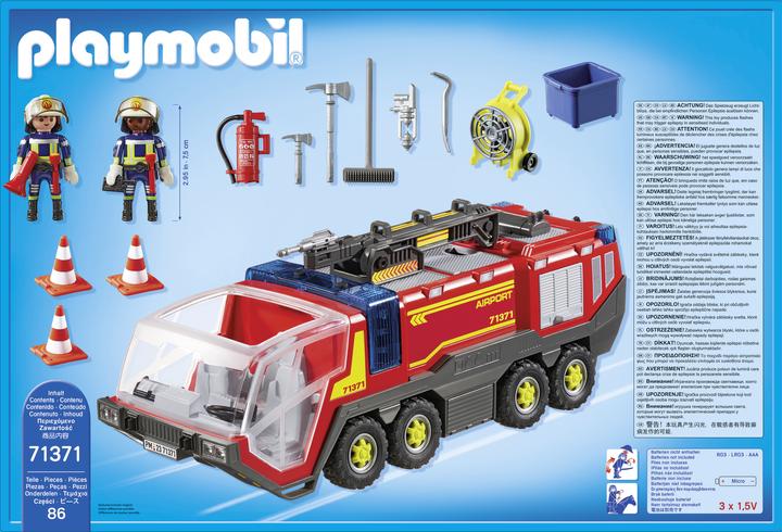 Actual product image Playmobil 71371 Airport Fire Truck with Light and Sound (71371, Playmobil City Action)