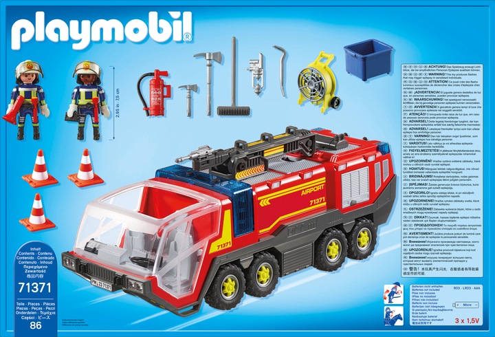 Produktbild Playmobil Flughafenlöschfahrzeug (71371, Playmobil City Action)