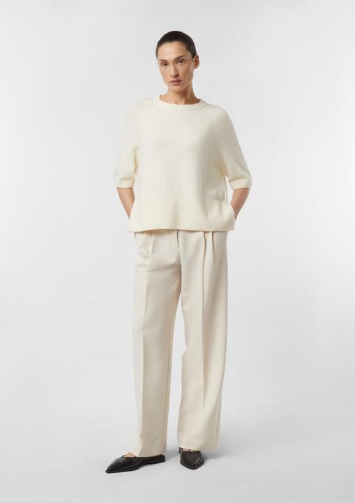 Produktbild Comma Strickpullover Lässiger Cashmere Touch Baumwollmix-Strickpullover mit verlängertem Kurzarm (XS)