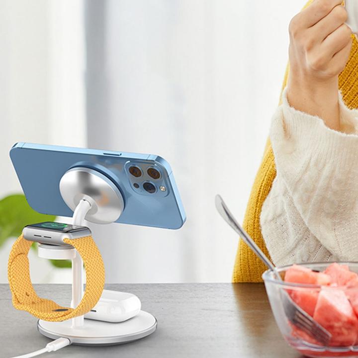 Image du produit Choetech Chargeur sans fil avec support 3en1 (noir) (15 W)