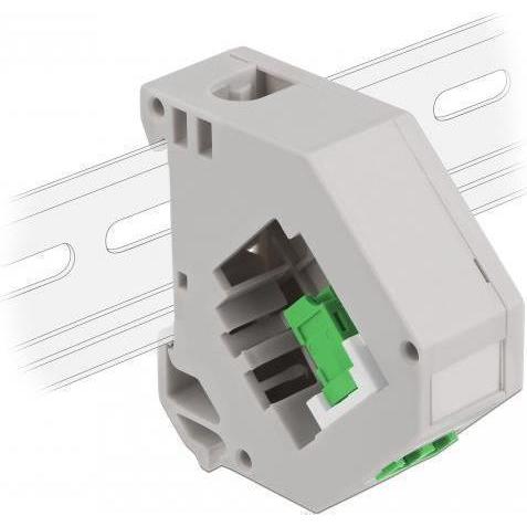 Delock Hutschienenadapter mit Keystone LC Duplex Buchse zu LC Duplex Buchse grün, Elektronikkabel + Stecker, Grün