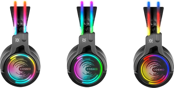 Produktbild Defender Cosmo Pro Headset Wired Head-band Gaming Black (Kabelgebunden)