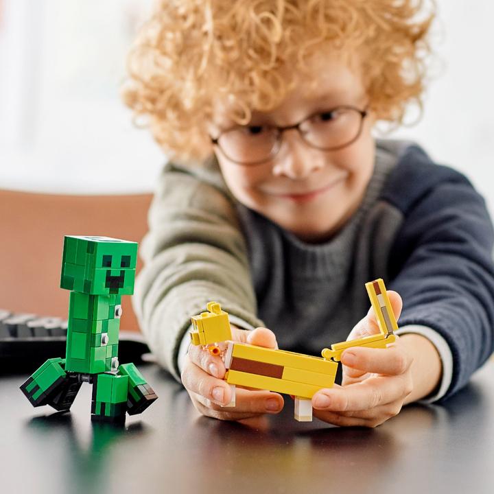Produktbild LEGO BigFig Creeper und Ozelot (21156, LEGO Minecraft)