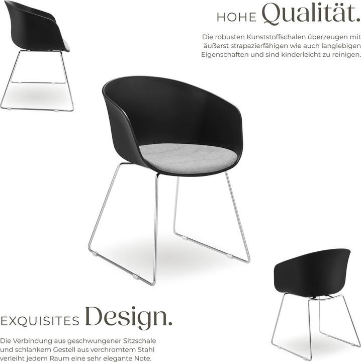 Actual product image tectake Logart plastic armchairs