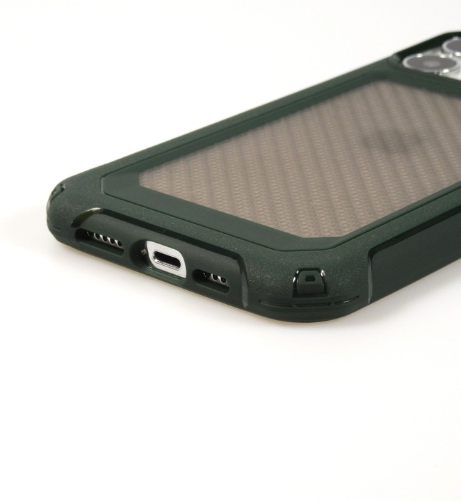Actual product image PhoneLook Military Elite compact cover with semi-transparent carbon backing (Apple iPhone 14 Pro)
