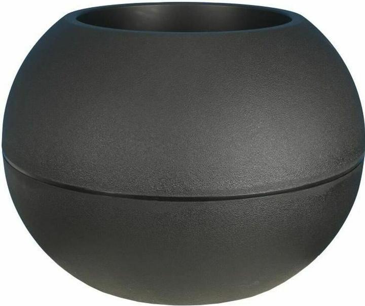 Riviera Flower pot black plastic round Bold Ø 50 cm