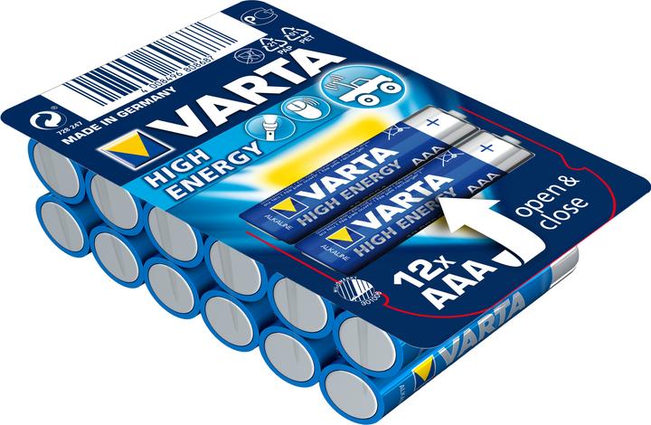 Varta LONGLIFE Power Box (12 pcs, AAA / LR03 / Micro / R03 / AM4 / MN2400 / KR03, 1260 mAh)