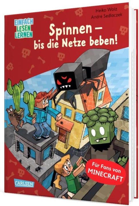 Actual product image Lesenlernen mit Spass – Minecraft 8: Spinnen – bis die Netze beben! (German, Heiko Wolz, André Sedlaczek, 2023)