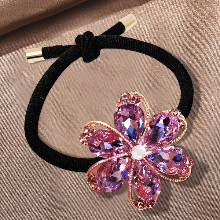 Immagine prodotto Avizar Glänzender Blumen-Haargummi (Elastico per capelli)