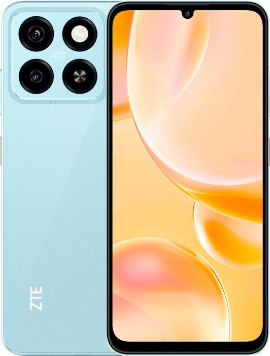 Actual product image ZTE Blade A55 - 4G Smartphone - Dual SIM - RAM 4 GB / Internal memory 64 GB - Triple camera - fron (64 GB, Water blue, 6.75", Dual SIM, 4G)