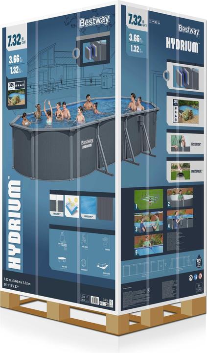 Immagine prodotto Bestway Set piscina ovale Hydrium 730x360x130cm (730 x 360 x 130 cm)