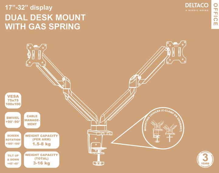 Actual product image Deltaco ARM-0351 (Table, 32")