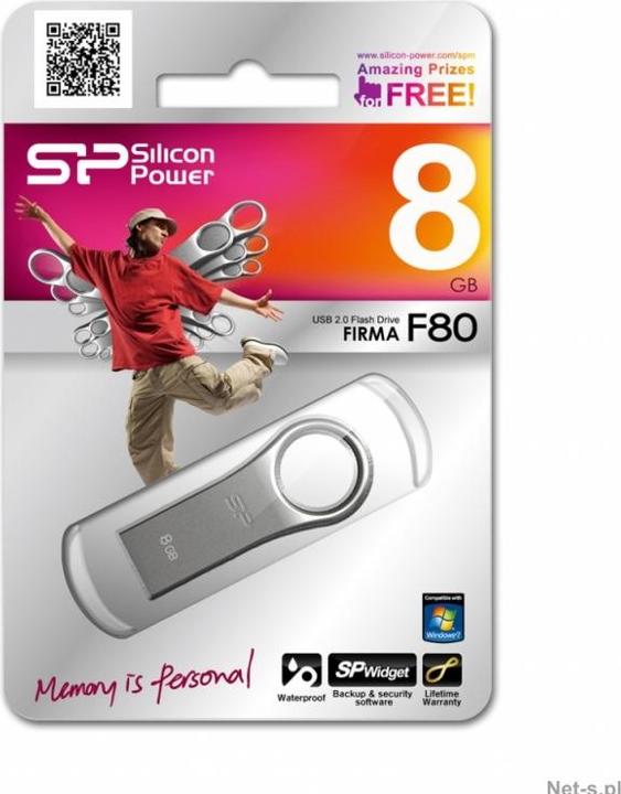 Produktbild Silicon Power Firma - F80 8GB (8 GB, USB-A)