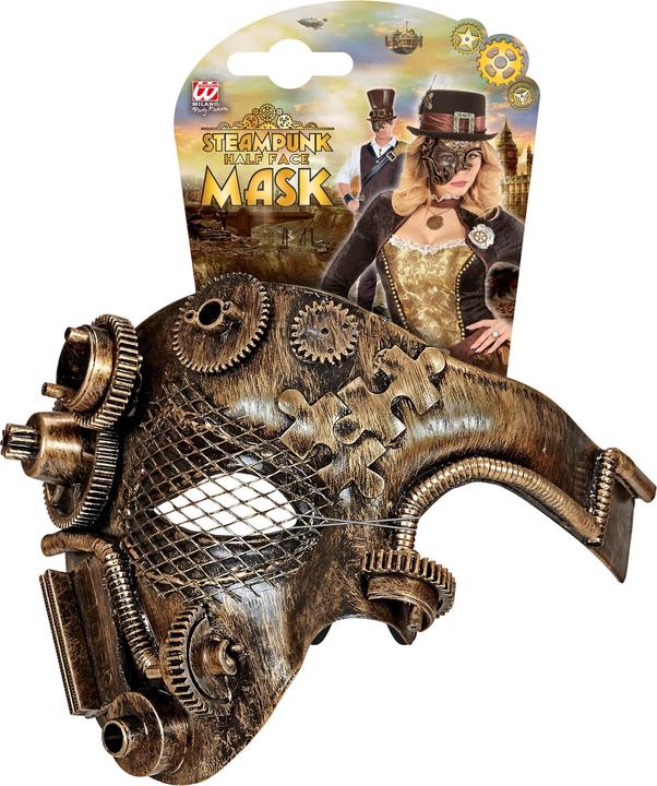 Actual product image Widmann Kupferfarbene Steampunk Halbmaske