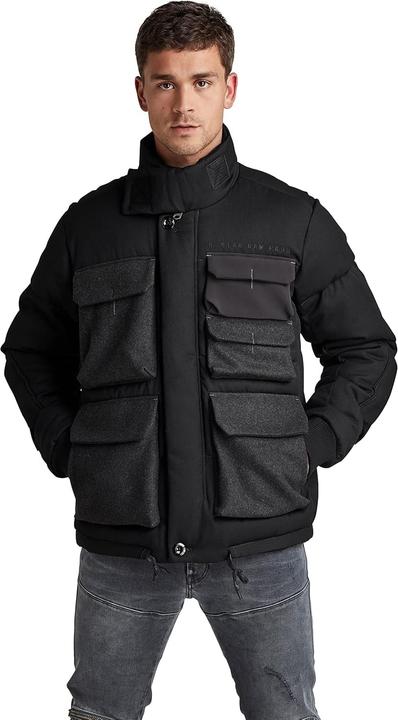 Actual product image G-Star Field Puffer Jacket with High Collar, Flap Pockets, and Fleece Lining (XL)