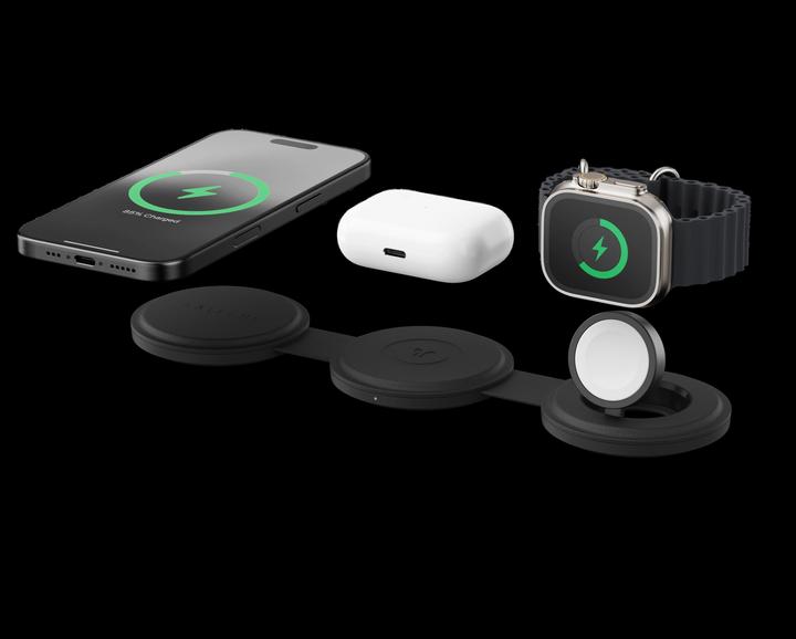 Immagine prodotto Satechi Caricabatterie wireless OntheGo 3-in-1 con Qi2 (15 W)