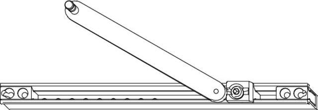 Produktbild Maco Öffnungsbegrenzung m. Bremse, Armlänge 145mm, FFB 280-380, silber (52976)