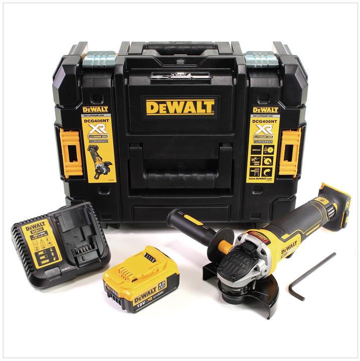 Actual product image DeWalt DCG 406 M1 18 V 125 mm Brushless Meuleuse d'angles sans fil + 1x Battery 4 Ah + Chargeur + (125 mm)