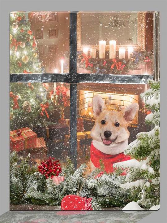 Immagine prodotto GuGus Motivi di quadri LED su tela: Cani alla finestra 4 LED (30 x 2 x 40 cm)