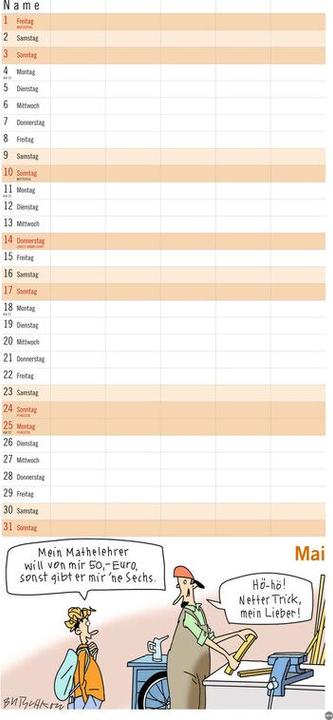 Produktbild Heye Familienplaner (21 x 45 cm)