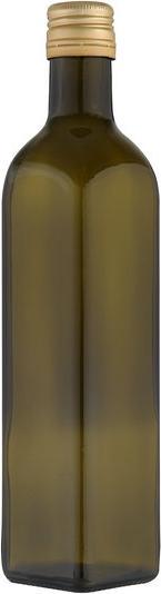 Axentia Glasflasche, eckig, grün, ca. 500 ml (0.50 l)