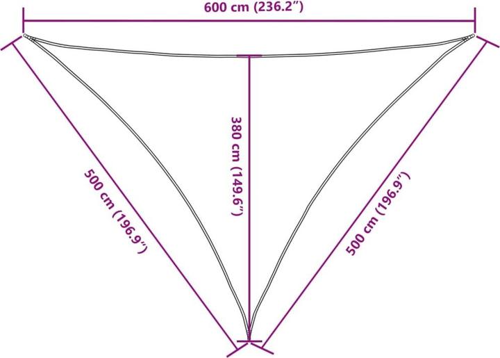 Actual product image VidaXL Voile d'ombrage (400 x 500 x 640 cm)