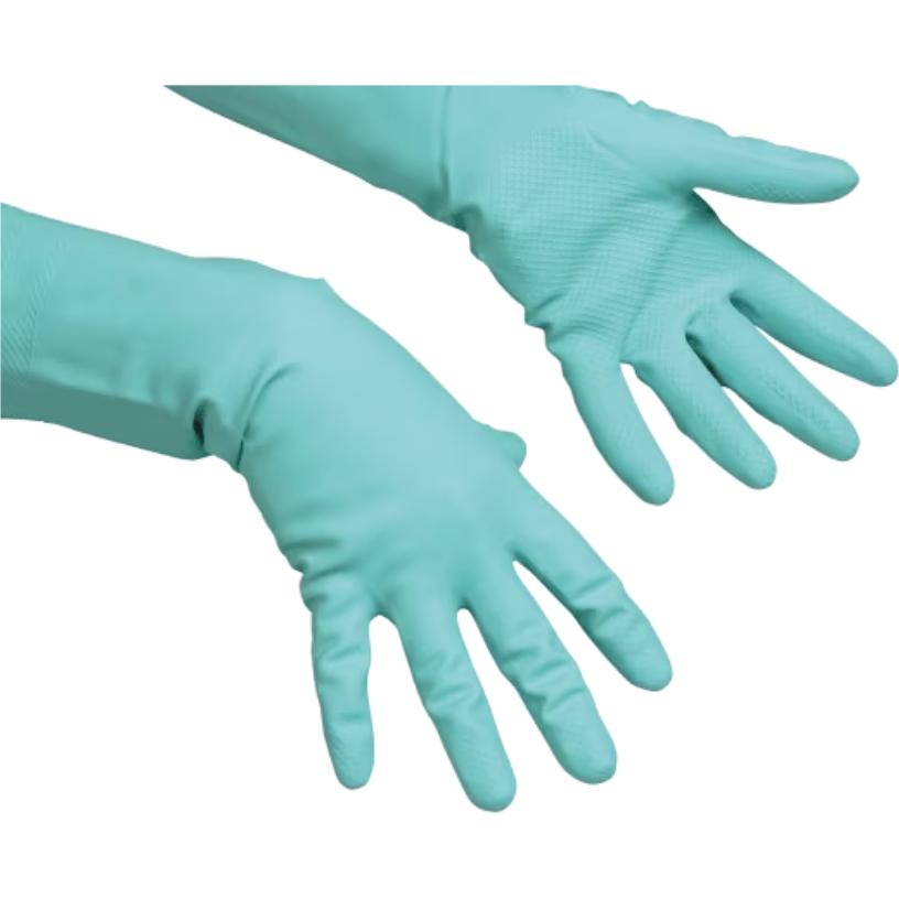 Vileda, Schutzhandschuhe, Handschuhe Multipurpose Der Feine Naturlatex grün Grösse M (M)