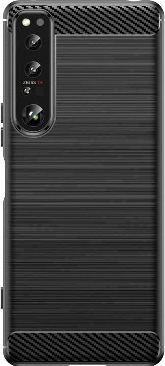 Produktbild Screenguard Sony Xperia 1 IV Hülle Carbon Brushed Soft TPU (Sony Xperia 1 IV)