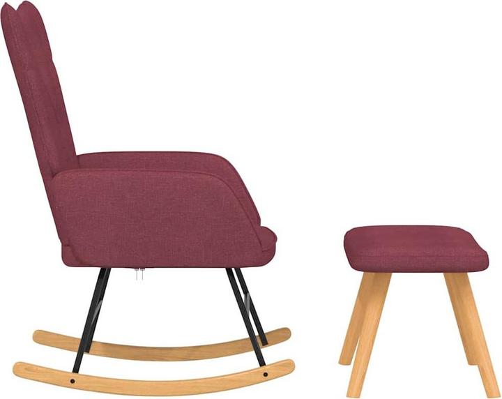 Produktbild vidaXL Schaukelstuhl mit Hocker