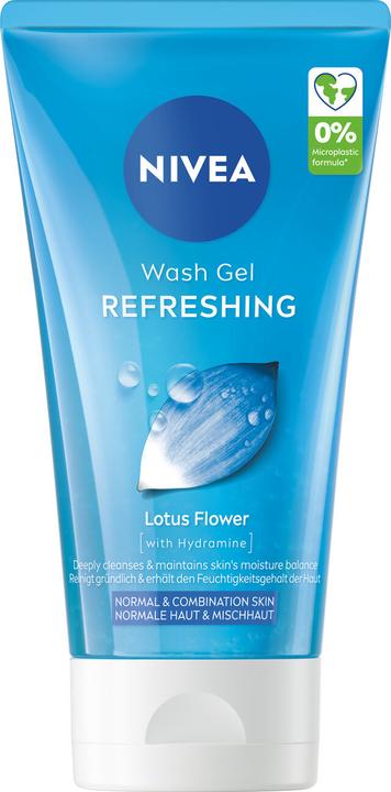 Produktbild NIVEA Cleansing Face Gel For Normal And Combination Skin Refreshing Wash Gel 150 Ml (Reinigungsgel, 150 ml)