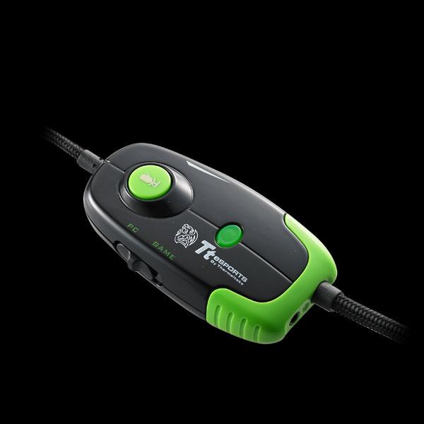 Actual product image Thermaltake Słuchawki eSports Shock One Zielone (HT-SHO001ECGR) (Cable)